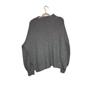💥Rachel Zoe Grey Mock Neck Oversized Knit Sweater Size Large